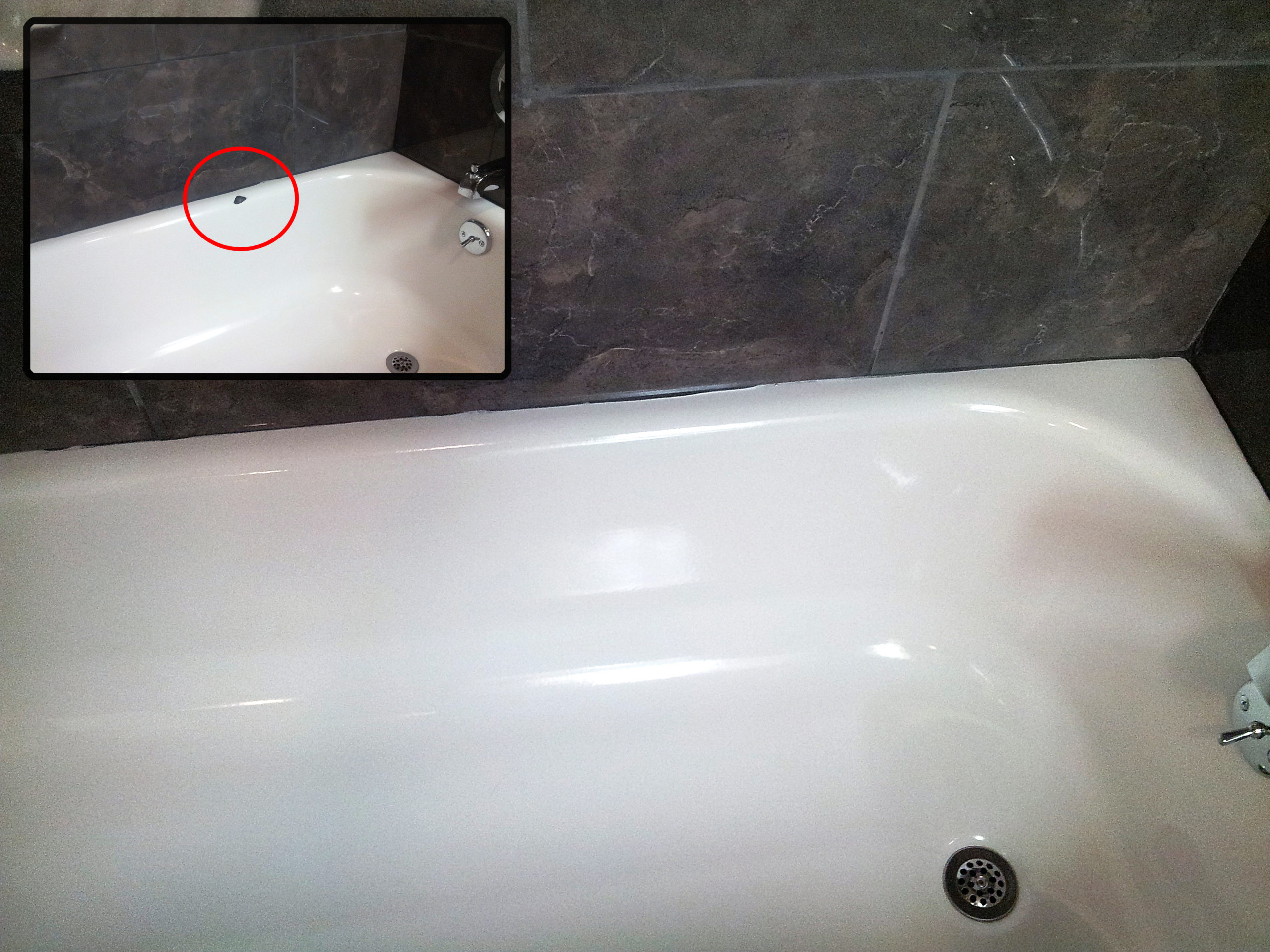 Contractor's error on bathtub